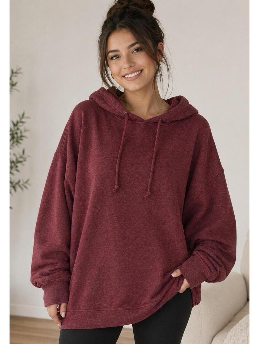 Woman’s 2xl Hoodie Miss Chievous Plus Size Faded Red Color. Sweatshirt.Pullover